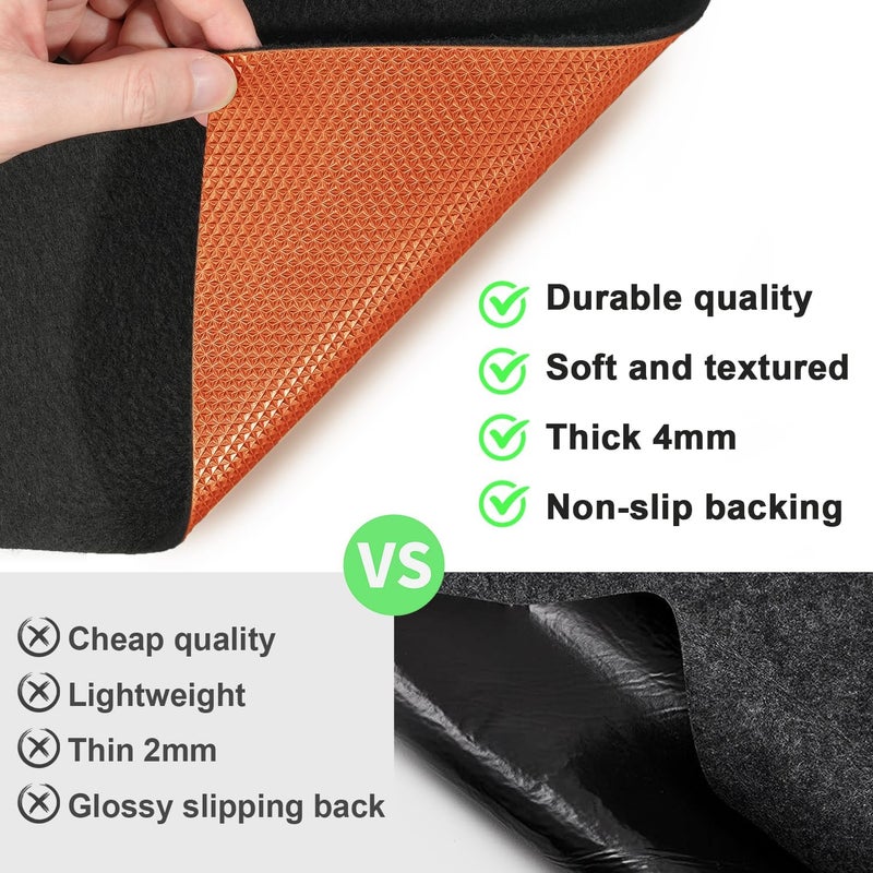 Golener Oil Spill Mat - Garage Floor Mat, Absorbent Oil Pad, Premium Maintenance Mat, Waterproof, Contain Liquid, Protect Floor from Spill & Stain, Reusable, Washable, Durable, 48”x96”, Black/Orange - Image 3